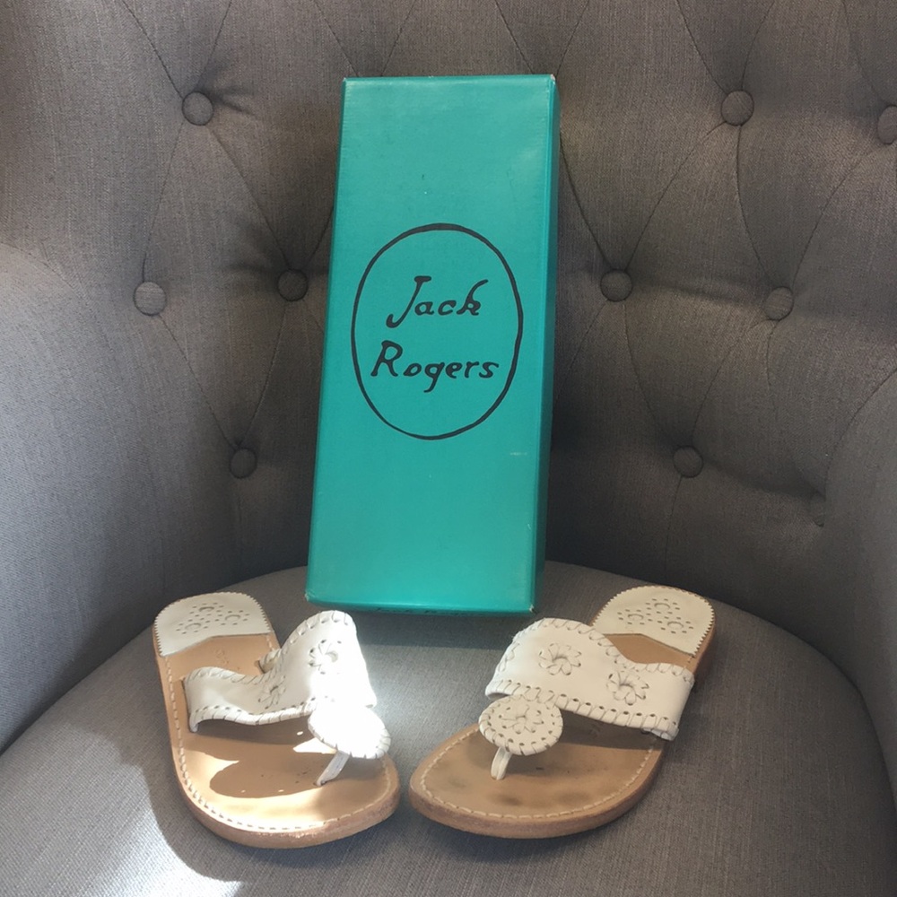Jack Rogers Palm Beach flat white 7.5 M